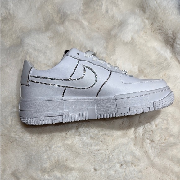 Nike Shoes - New Nike White Sneakers with Rhinestones  Custom